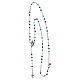 Rosario sacro cuore rodiato Agios argento 925 multiceleste  s4
