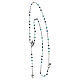 Sacred Heart rosary necklace rhodium-plated in 925 multi-silver blue tones s3