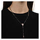 Rosary sacred heart rose 925 silver black stones Agios s2
