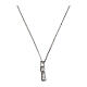 Collana crucis rodio zirconi bianchi Benedictus argento 925  s3