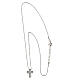 Rhodium cross necklace Agios white zircons 925 silver s4