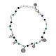 Agios bracelet with dangle charms and blue beads, 925 silver s2