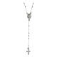 Agios rosary of rhodium-plated 925 silver with rhinestones s1