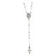 Agios rosary of rhodium-plated 925 silver with rhinestones s2