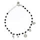 Bracciale pietre nere Agios argento 925 rodiato s3