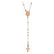Agios rosary of rosé 925 silver with rhinestones s3