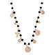 Rose black stones necklace in 925 silver Agios s1