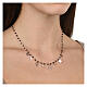 Rose black stones necklace in 925 silver Agios s2
