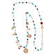 Collar rosado Benedictus multicolor celeste plata 925 s4