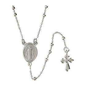 Rosario con croce Agios rodiato argento 925 
