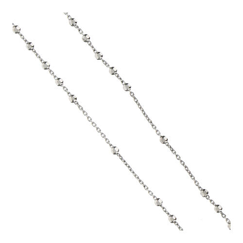 925 silver rosary necklace with rhodium-plated cross Agios 4