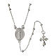 925 silver rosary necklace with rhodium-plated cross Agios s1