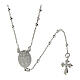 925 silver rosary necklace with rhodium-plated cross Agios s2