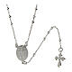 925 silver rosary necklace with rhodium-plated cross Agios s3