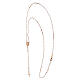 Benedictus rosary with Miraculous Medal and white beads, rosé 925 silver s4