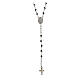 Agios hematite rosary with white rhinestones, 925 silver s2