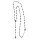 Agios hematite rosary with white rhinestones, 925 silver s3