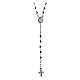 Rosario in ematite Agios argento 925 zirconi bianchi s1