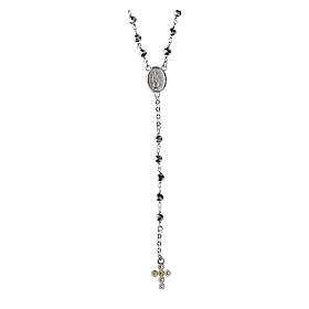 Agios hematite rosary 925 silver white zircons