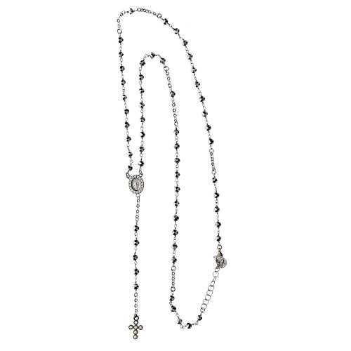 Agios hematite rosary 925 silver white zircons 3