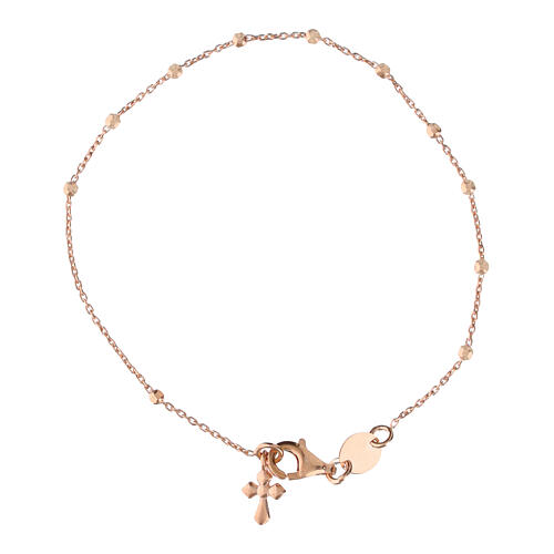 Bracciale Agios con charm croce rosato argento 925 4