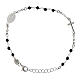 Agios bracelet with black beads and Miraculous Medal, 925 silver s3