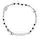 Bracelet argent 925 grains noirs Médaille Miraculeuse Agios s2