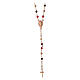 Rosary necklace Agios rose multicolor stones 925 silver s1