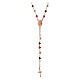 Rosary necklace Agios rose multicolor stones 925 silver s2