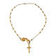 Agios rosary bracelet with cross-shaped dangle charm, gold plated 925 silver s2
