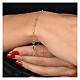 Pulsera colgantes Benedictus con cruz dorada plata 925 s2