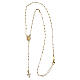 Rosario Benedictus con cruz zircones dorado plata 925 s4