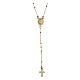 Rosario Agios con croce zirconi dorato argento 925 s1