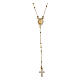 Rosary necklace with golden 925 silver zircon cross Agios s1