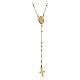 Rosary necklace with golden 925 silver zircon cross Benedictus s3