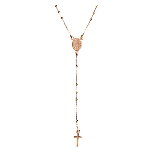 Terço Milagrosa prata 925 rosê Agios 3