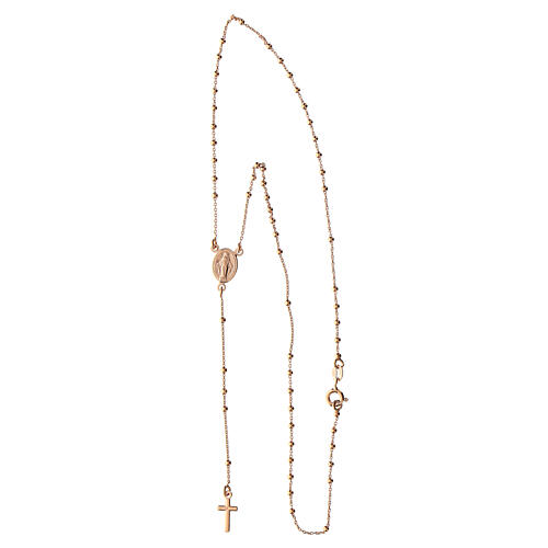 Terço Milagrosa prata 925 rosê Agios 4