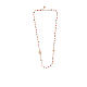 Collier rosé Agios argent 925 grains rouges et bruns s3