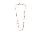 Collier rosé Agios argent 925 grains rouges et bruns s4