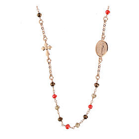 Collana rose' Agios argento 925 multicolor arancio 
