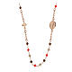Rose necklace 925 silver multicolor orange Agios s1