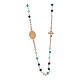 Collana Agios rose' multicolor celeste argento 925  s3
