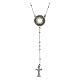 Rhodium-plated rosary necklace with Agios zircons in 925 silver s1