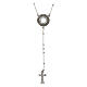 Rhodium-plated rosary necklace with Agios zircons in 925 silver s1