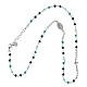 Collier rhodié Agios grains bleus argent 925 s3