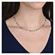 Collana rodiata multicolor Benedictus celeste argento 925  s2