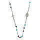 Multicolor rhodium-plated necklace Agios light blue 925 silver s2