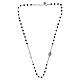 Rosary necklace with black beads, 925 silver, Agios s3