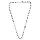 Collier Agios rhodié avec grains noirs argent 925 s3