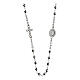 Collier hématite argentée zircons Agios argent 925 s1